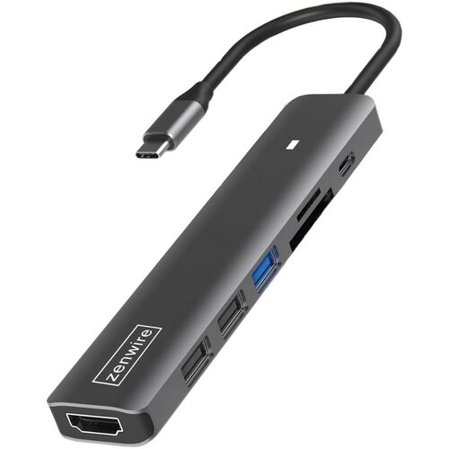 Hub ZENWIRE HS-HC703 USB Typu C, Pasywny