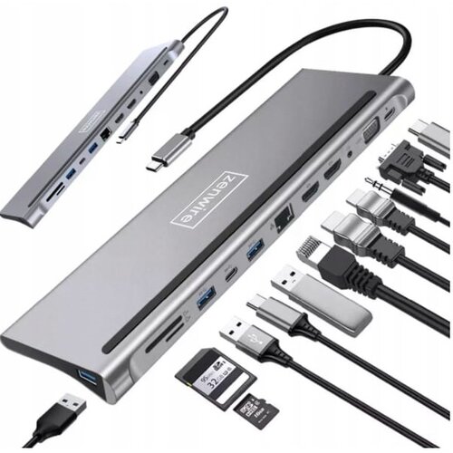 Stacja dokująca ZENWIRE BYL-2211 12w1 USB Typu C Pasywny