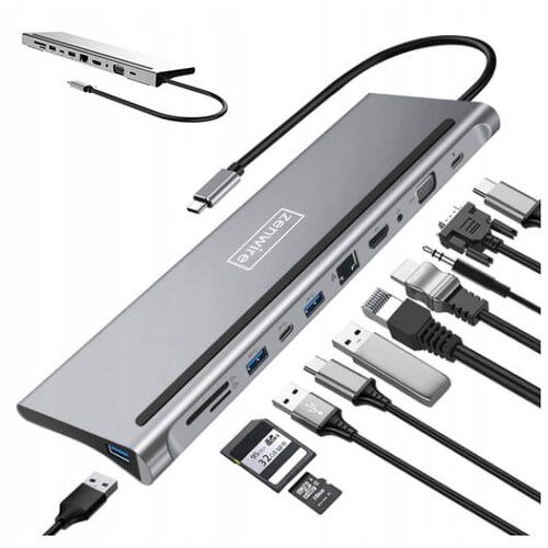 Stacja dokująca ZENWIRE BYL-2017 11w1 USB Typu C Pasywny