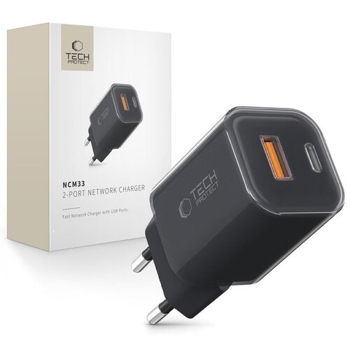 Ładowarka sieciowa TECH-PROTECT NCM33 PD33W/QC3.0 Czarny