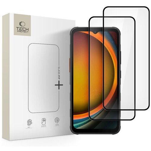 Szkło hartowane TECH-PROTECT Glass Fit+ do Samsung Galaxy XCover 7/7 Pro Czarny (2 szt.)