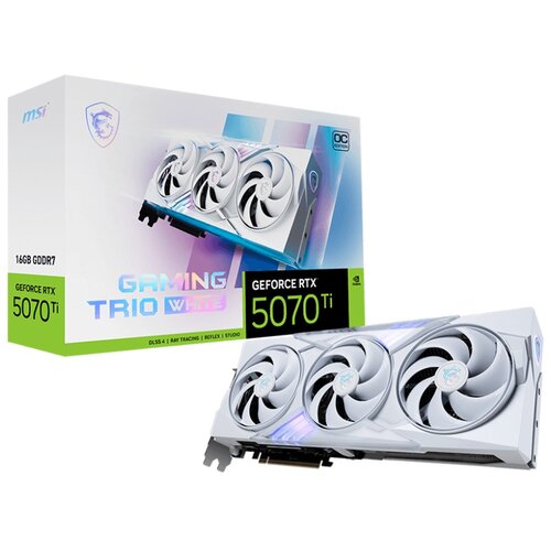 Karta graficzna MSI GeForce RTX 5070 Ti Gaming Trio OC 16GB DLSS-4 Biały
