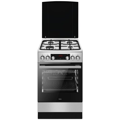 Kuchnia AMICA 523GES3.33PAHZPTSDPA(XX) Termoobieg Drabinki Prowadnice teleskopowe Pizza Steam 300˚C