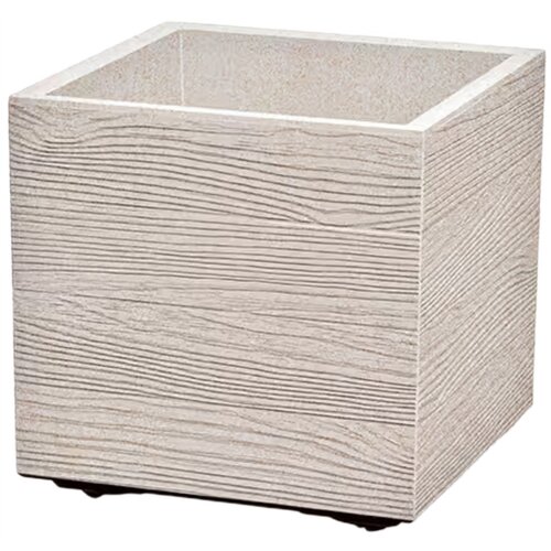 Donica PROSPERPLAST Madera Square Eco Wood DMA300W Biały