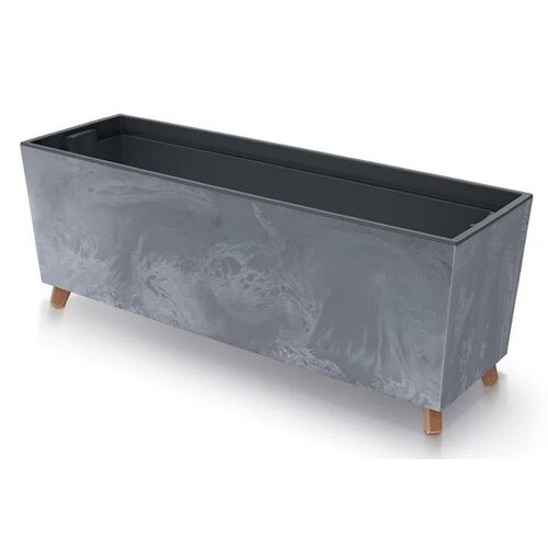 Donica PROSPERPLAST Urbi Case Beton Effect N (77 x 23.5 x 30 cm) Ciemnoszary