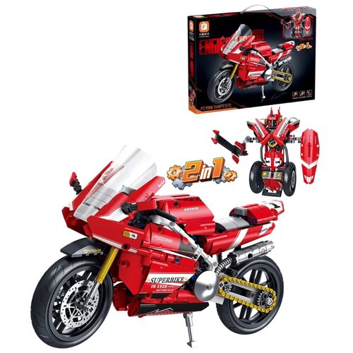 Klocki plastikowe QBI Czerwony motocykl FC9306