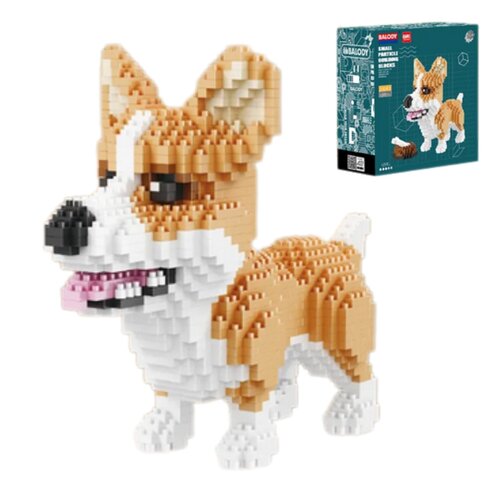 Klocki plastikowe QBI Pies Corgi SA241034