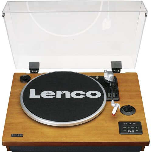 Gramofon LENCO LS-55WA Orzech, Manualny, Napęd paskowy,BT,USB,Wbudowane głośniki,Prędkość odtw. 33 1/3, 45, 78 obr./min