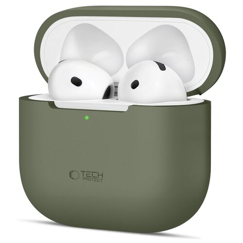 Etui na słuchawki TECH-PROTECT Silicone do Apple Airpods 4 Zielony