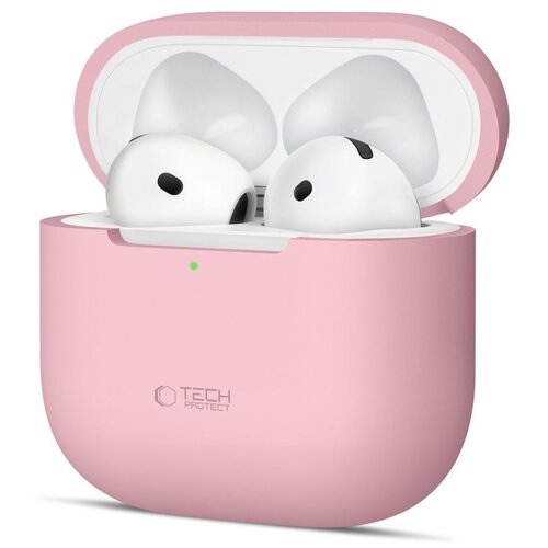 Etui na słuchawki TECH-PROTECT Silicone do Apple Airpods 4 Różowy