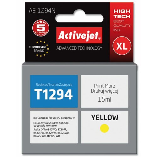 Tusz ACTIVEJET do Epson T1294 Żółty 15 ml AE-1294N