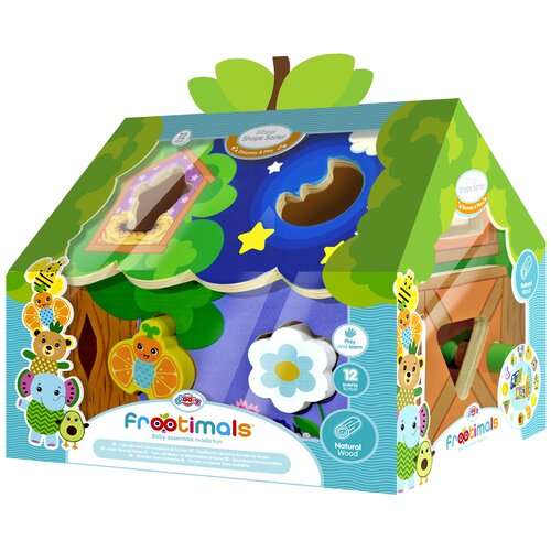 Zabawka edukacyjna KIDS EUROSWAN Frootimals Domek Sorter Kształtów FT00032