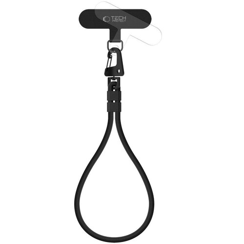 Smycz do telefonu TECH-PROTECT C8S Rope Wrist Strap Czarny