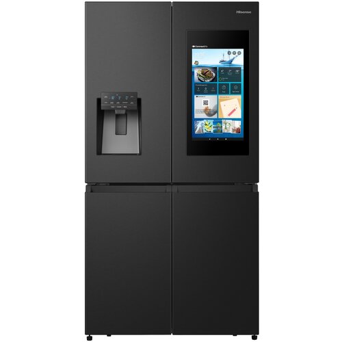 Lodówka HISENSE RQ760N4IFE MD Side by Side No Frost 178.5cm Czarna Kostkarka Wi-Fi ConnectLife My Fresh Choice Ekran TFT
