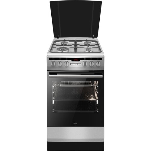 Kuchnia AMICA 57GED3.31HZPTADPA(XX) Termoobieg Drabinki Prowadnice teleskopowe Wok Pizza 300˚C