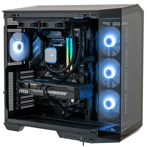 Komputer MAD DOG Powered by MSI PANO100-A03DR32 R7-7800X3D 32GB RAM 1TB SSD GeForce RTX5070Ti DLSS 4 Wi-Fi