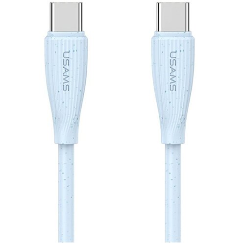 Kabel USB-C - USB-C USAMS Green Series SJ716 60W 1 m Niebieski