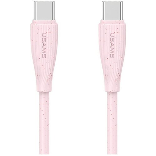 Kabel USB-C - USB-C USAMS Green Series SJ716 60W 1 m Różowy