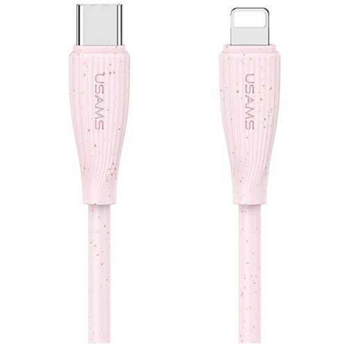 Kabel USB-C - Lightning USAMS Green Series SJ717 30W 1 m Różowy