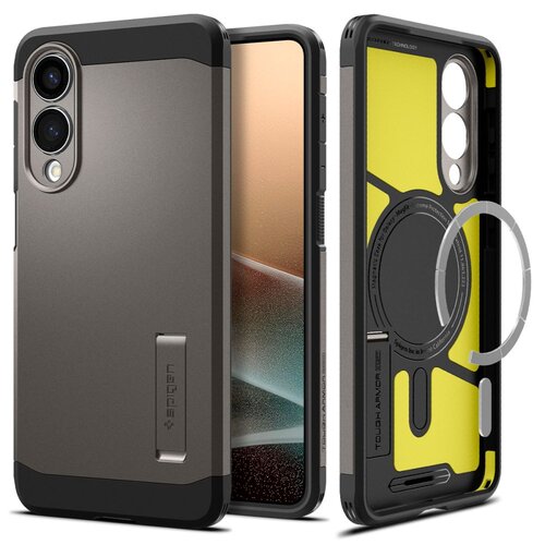 Etui SPIGEN Tough Armor MagSafe do Samsung Galaxy S25 Edge Szary metaliczny