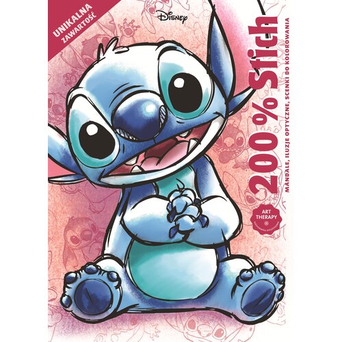 Kolorowanka Disney Stitch 200% Mandale iluzje optyczne scenki do kolorowania (miękka okładka)