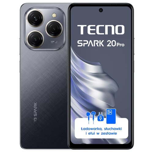 Smartfon TECNO Spark 20 Pro 8/256GB 6.78" 120Hz Czarny