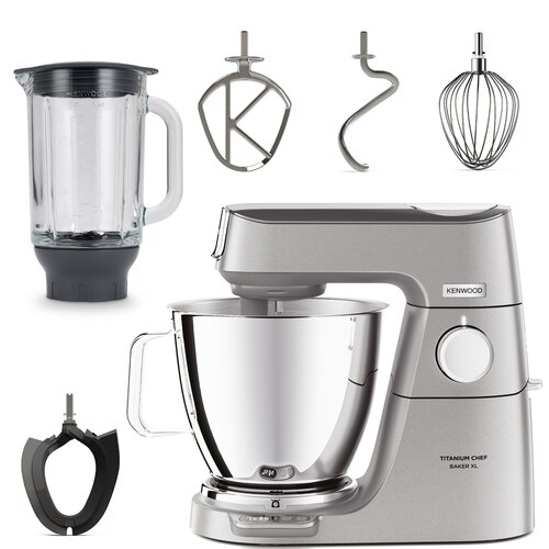 Robot kuchenny planetarny KENWOOD KVL85.124SI Titanium Chef Baker XL 1200W z wagą i blenderem kielichowym (2 misy)