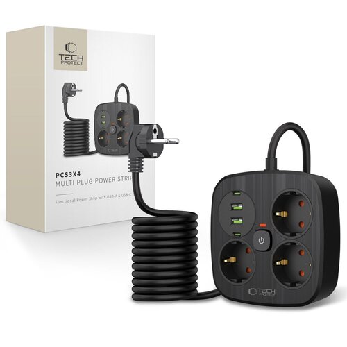Listwa TECH-PROTECT PCS3X4 (2 m) Czarny