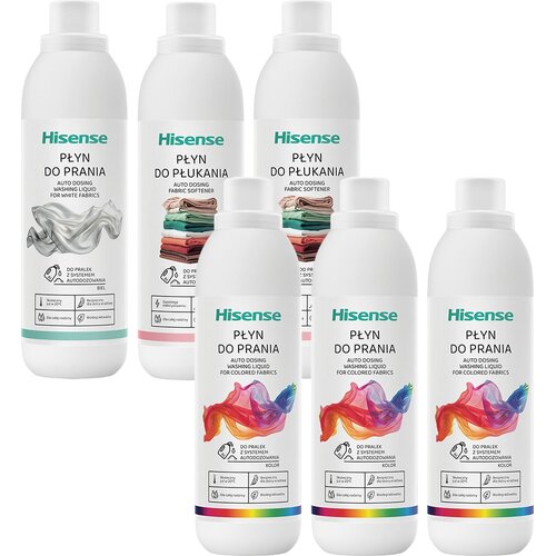 Zestaw płynów do prania i płukania HISENSE 6 x 950 ml