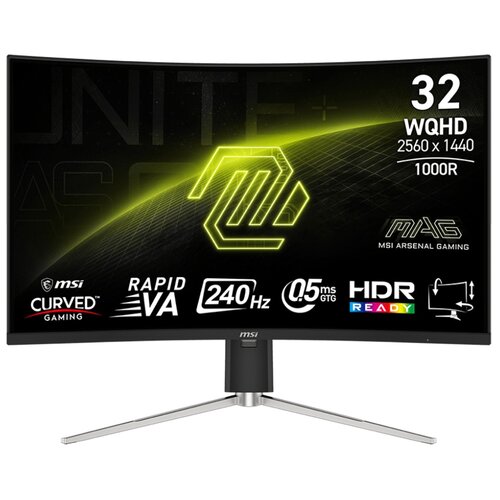 Monitor MSI MAG 325CQRXF E2 31.5" 2560x1440px 240Hz 0.5 ms [GTG] Curved