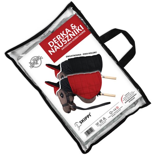 Derka i nauszniki SKIPPI Hobby Horse GAD03136 Czerwono-czarny
