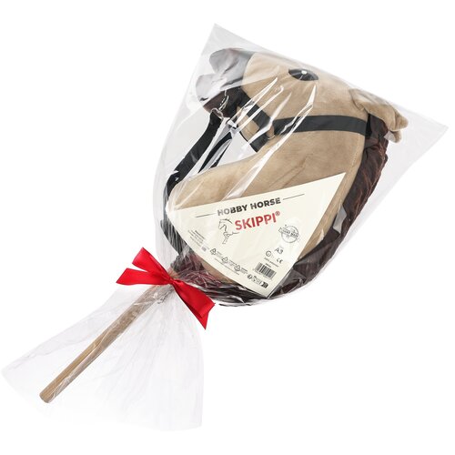 Koń na kiju SKIPPI Hobby Horse GAD03146 A3 Beżowo-brązowy