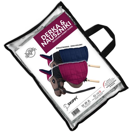 Derka i nauszniki SKIPPI Hobby Horse GAD03044 Fuksjowo-granatowy