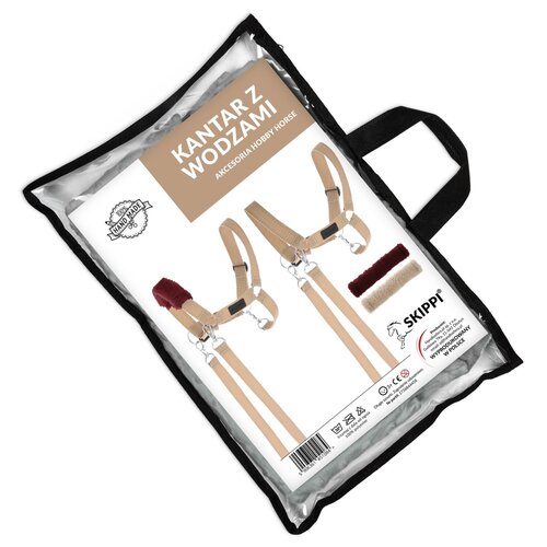 Kantar z wodzami SKIPPI Hobby Horse GAD03124 Beżowy