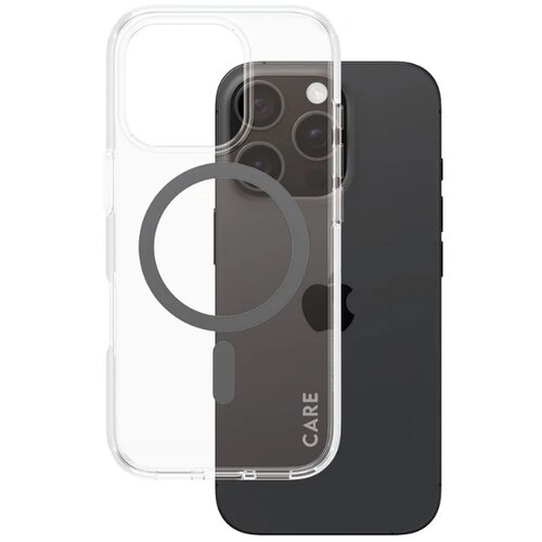 Etui PANZERGLASS Care Flagship Case MagSafe do Apple iPhone 16 Pro Przezroczysto-czarny
