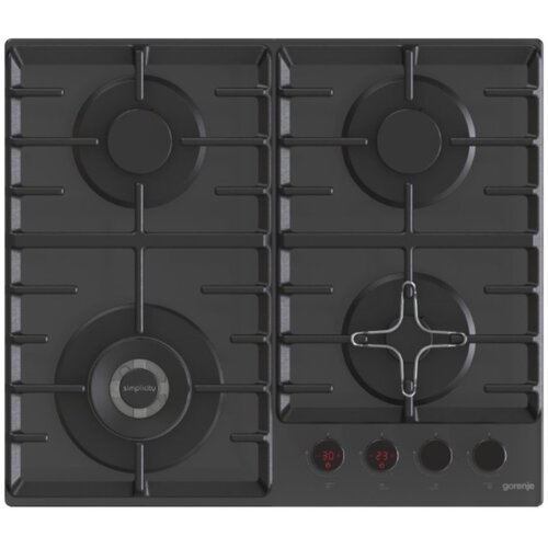 Płyta gazowa GORENJE GKTW641SYB Simplicity Czarne szkło Timer odcinający gaz Palnik VOK