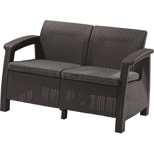 Sofa ogrodowa KETER Corfu II Love 258973 Grafit