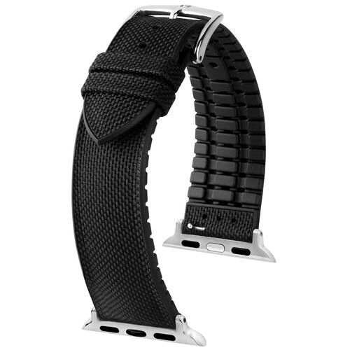 Pasek HIRSCH Arne do Apple Watch 38/40/41 Czarny + Adapter