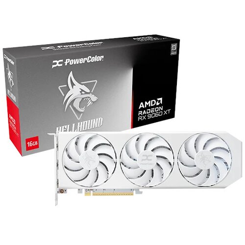 Karta graficzna POWERCOLOR Radeon RX 9060 XT Hellhound Spectral White 16GB