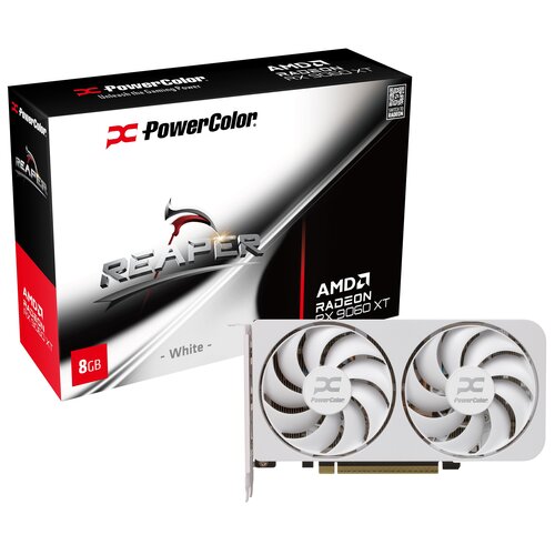 Karta graficzna POWERCOLOR Radeon RX 9060 XT Reaper 8GB Biały