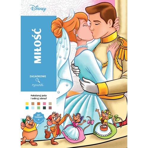 Kolorowanka Disney Zagadkowe rysunki Miłość (miękka okładka)