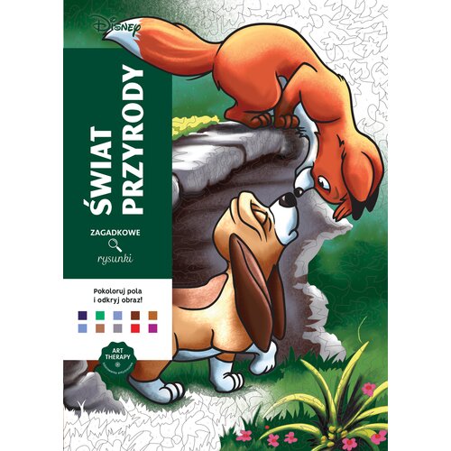 Kolorowanka Disney Zagadkowe rysunki Świat przyrody (miękka okładka)