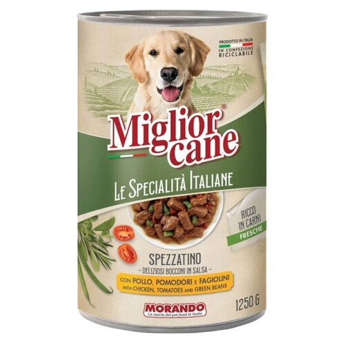 Karma dla psa MORANDO Le Specialita Italiane Kurczak z pomidorami i fasolą szparagową 1.25 kg