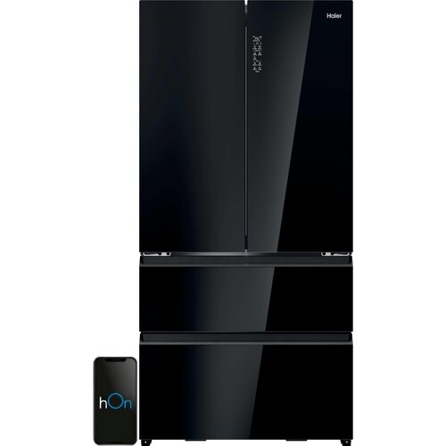 Lodówka HAIER HFR79F19DFGB Side by Side No Frost 190cm Side by Side Czarne szkło