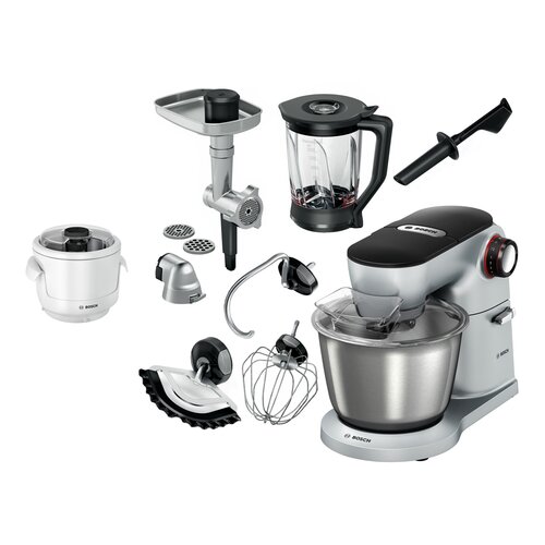 Robot kuchenny planetarny BOSCH MUM9B34S27 Optimum 1400W z maszynką do mięsa i blenderem kielichowym + Przystawka do lodów BOSCH MUZ9EB1