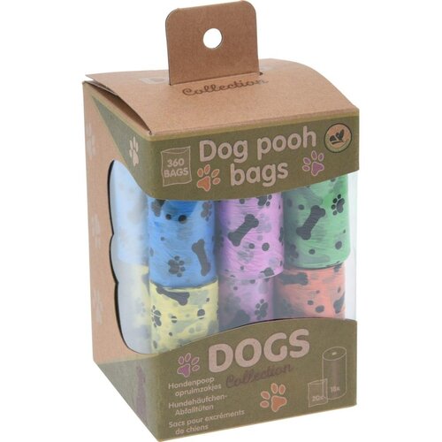 Woreczki na odchody DOGS COLLECTION Wielokolorowe (360 sztuk)
