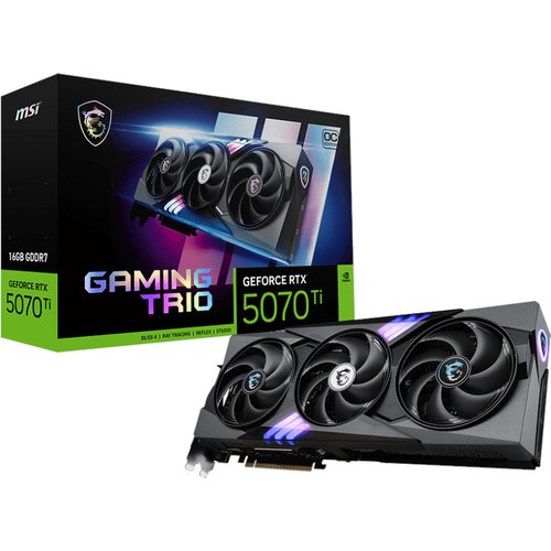 Karta graficzna MSI GeForce RTX 5070 Ti Gaming Trio OC 16GB DLSS-4 Czarny