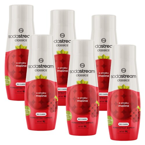 Syrop do saturatorów SODASTREAM Malina 6 x 440 ml bez cukru