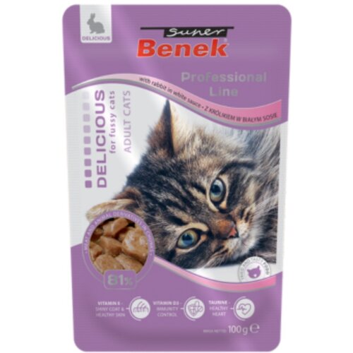 Karma dla kota SUPER BENEK Adult Królik w sosie 100 g