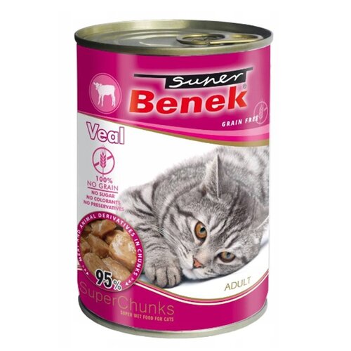 Karma dla kota SUPER BENEK Adult Cielęcina w sosie 415 g